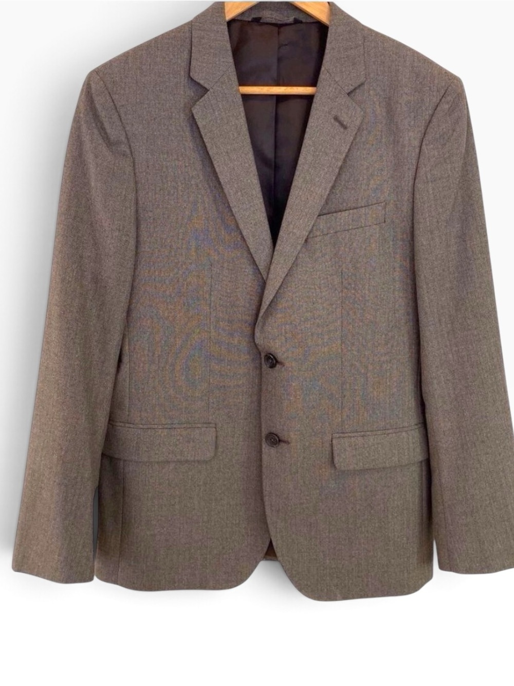 Banana Republic men suit jacket blazer tailored fit 2 buttons grey/brown 40R
